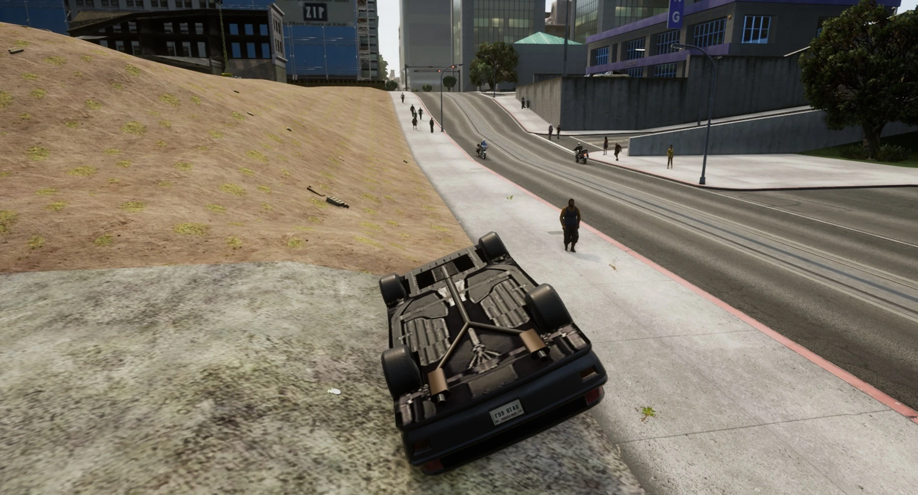 Grand Theft Auto: The Trilogy (San Andreas) "Перевернуть автомобиль"