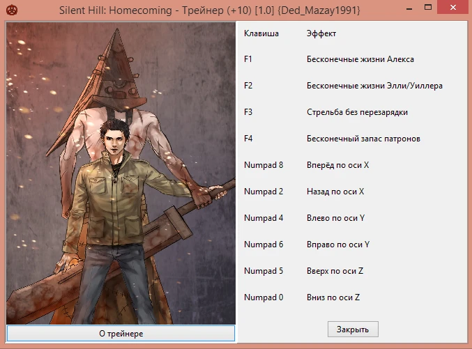 Silent Hill: Homecoming: Трейнер/Trainer (+10) [1.0] {Ded_Mazay1991}