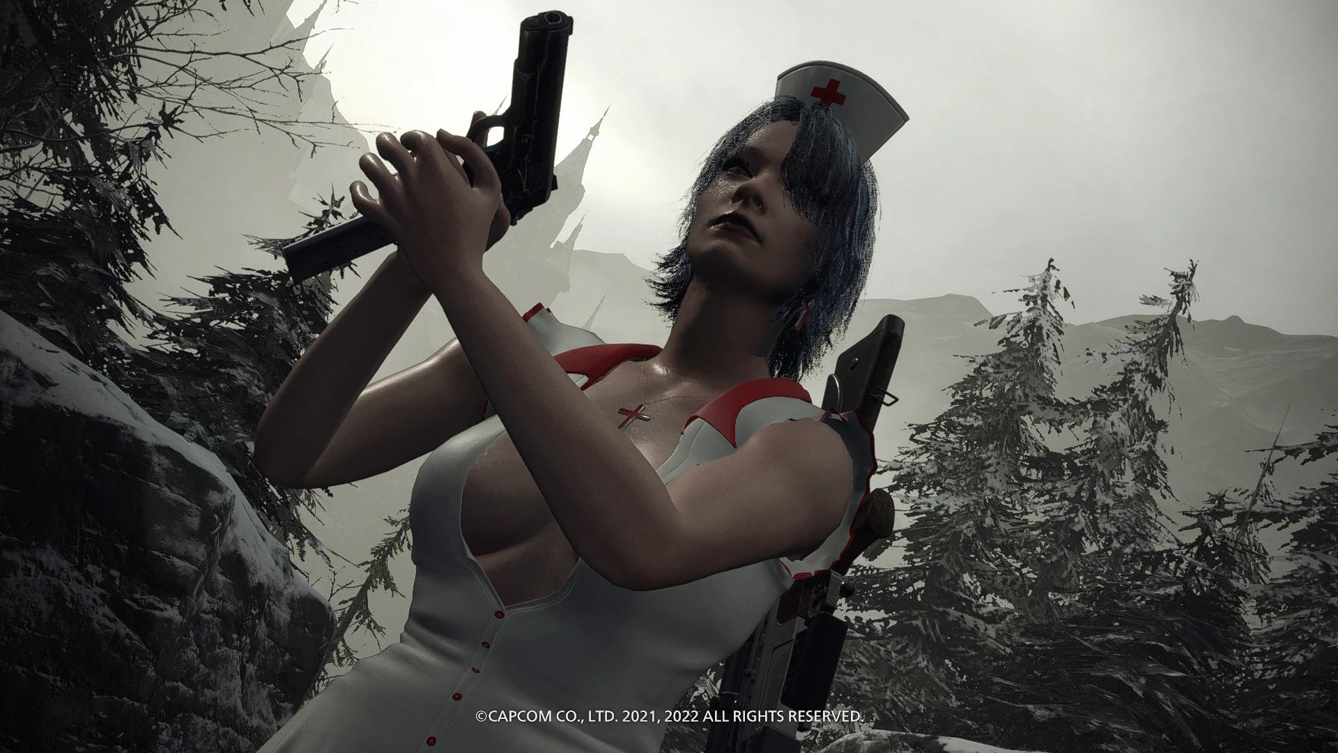 Resident Evil: Village "Кассандра Димитреску в костюме медсестра вместо Итана"