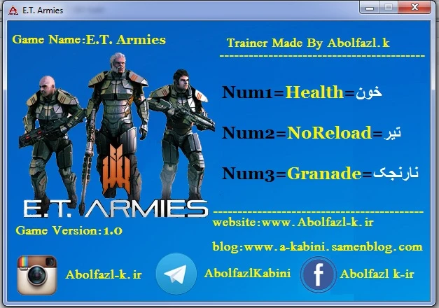 E.T. Armies : Трейнер/Trainer (+3) [1.0] {Abolfazl)