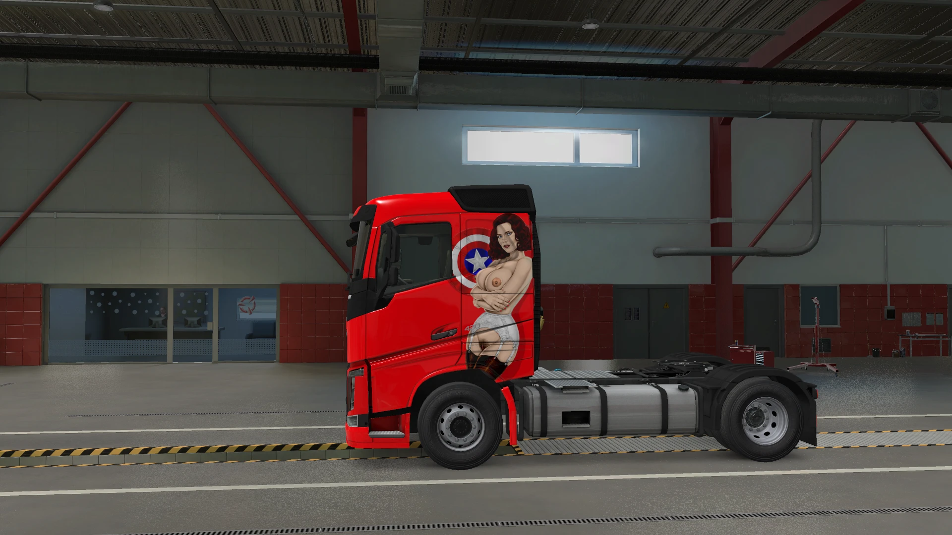 Euro Truck Simulator 2 "Эротический скин Volvo FH Peggy Carter"
