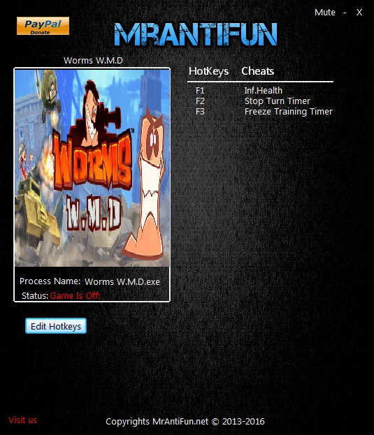 Worms W.M.D: Трейнер/Trainer (+2) [1611] {MrAntiFun}