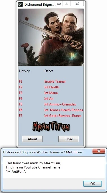 Dishonored ~ Brigmore Witches: Трейнер/Trainer (+7) [1.4 / Update 4] {MrAntiFun}
