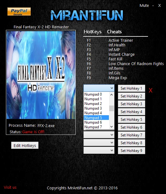 Final Fantasy X-2 HD Remaster: Трейнер/Trainer (+8) [1.00] {MrAntiFun}