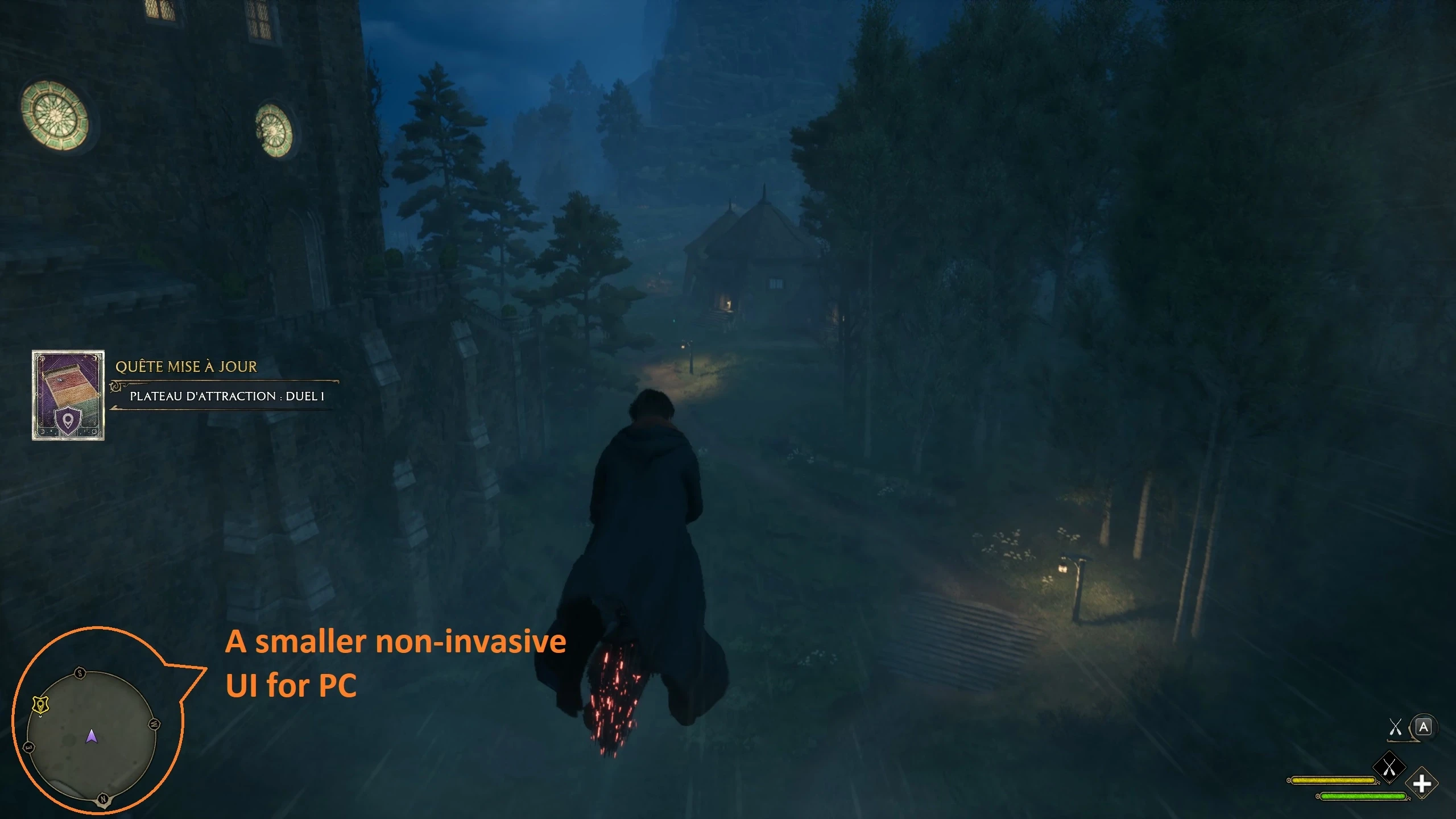 Hogwarts Legacy "Уменьшенный интерфейс"