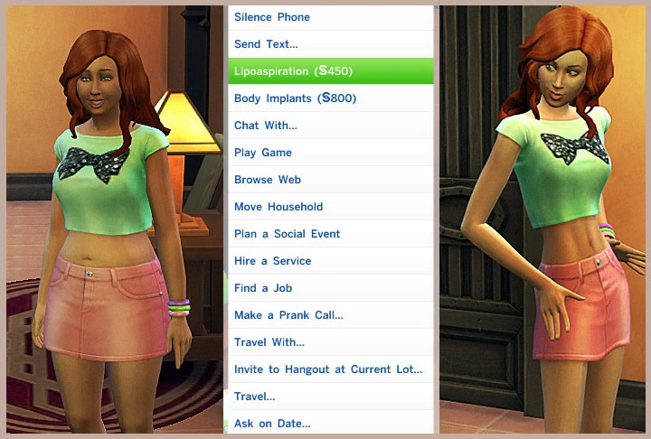 The Sims 4: Чит-Мод (Lipoaspiration and Body Implants)
