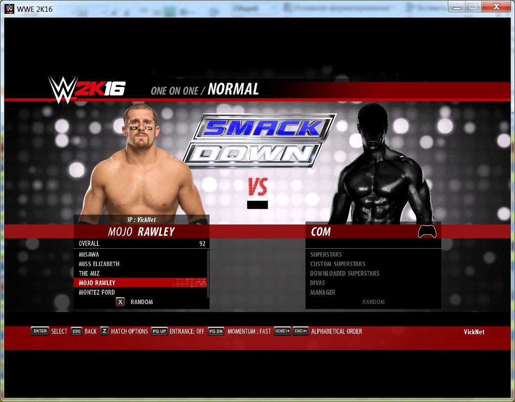 WWE 2k16 "Mojo Rawley 2k17, 2k19 порт"