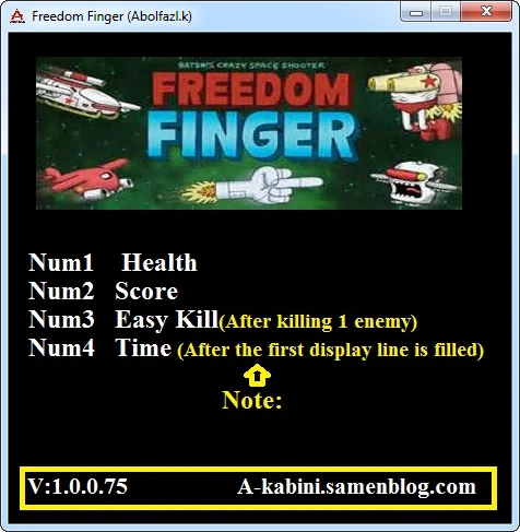 Freedom Finger: Трейнер/Trainer (+4) [1.0.0.75] {Abolfazl.k}