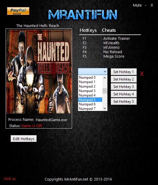 Haunted: Hell's Reach, the: Трейнер/Trainer (+4) [1.0.8788] {MrAntiFun}