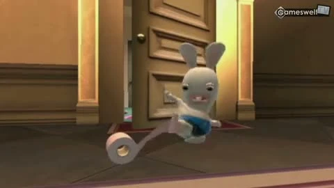 Raving Rabbids Travel in Time - Игровой процесс на немецком языке