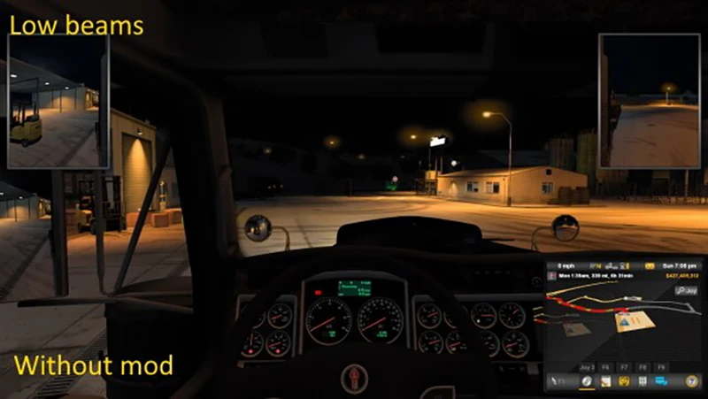 American Truck Simulator "Более яркий свет для грузовиков и прицепов" [v2.6.0]