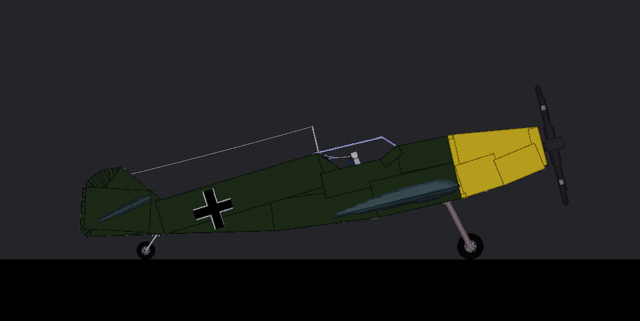 People Playground "Истребитель Bf-109 с обшивкой"[1.27.5]