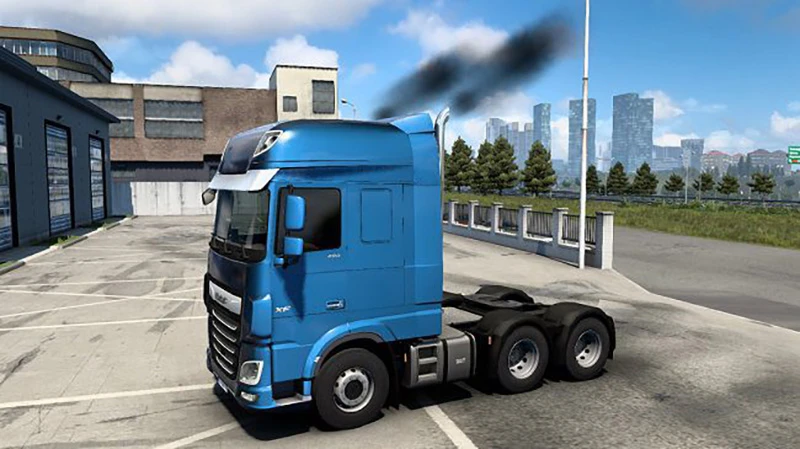 Euro Truck Simulator 2 "Дым из выхлопных труб грузовиков" [1.57]