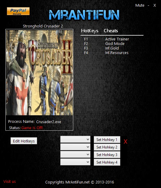 Stronghold Crusader 2: Трейнер/Trainer (+3) [1.0.22689] {MrAntiFun}