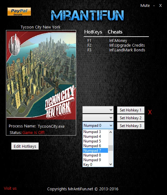 Tycoon City: New York: Трейнер/Trainer (+3) [1.0.1.5] {MrAntiFun}