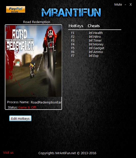 Road Redemption - EarlyAccess: Трейнер/Trainer (+6) [06.28.2016 - 64bit] {MrAntiFun}