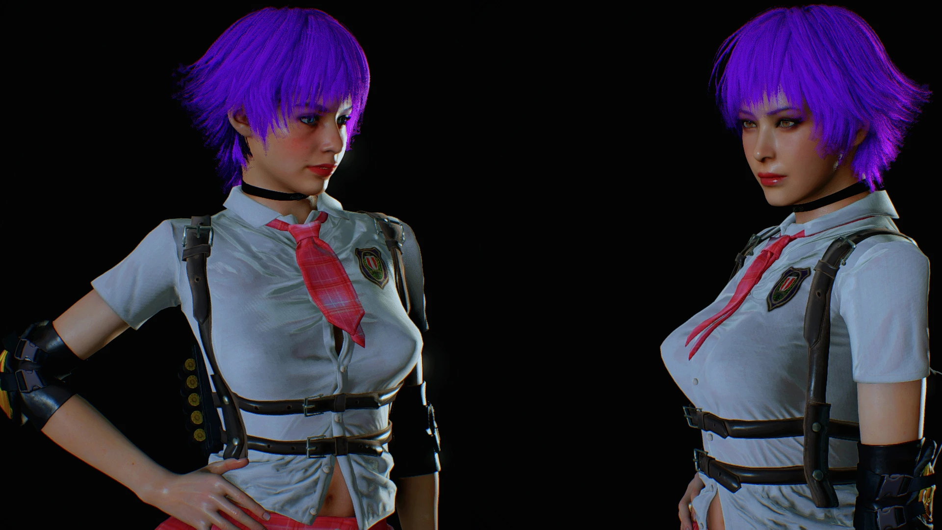 Resident Evil 2 "Прическа - Розовое Безумие для Клэр и Ады" [v1.0]