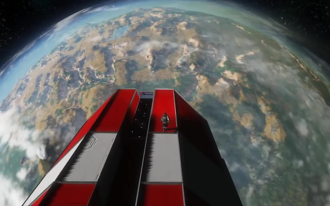 Space Engineers: приземление из стратосферы