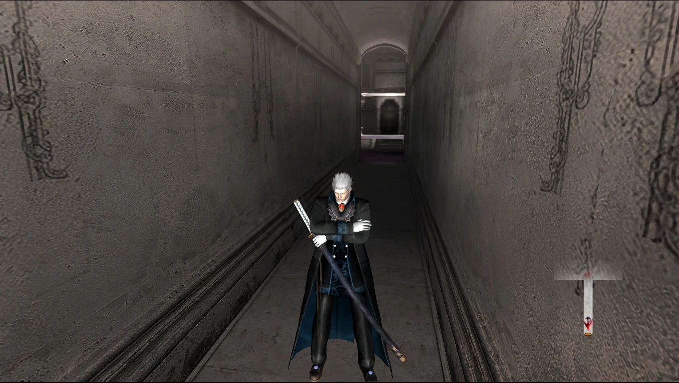 Devil May Cry 4 "Спарда-Вергилий в темных цветах с голубыми вставками"