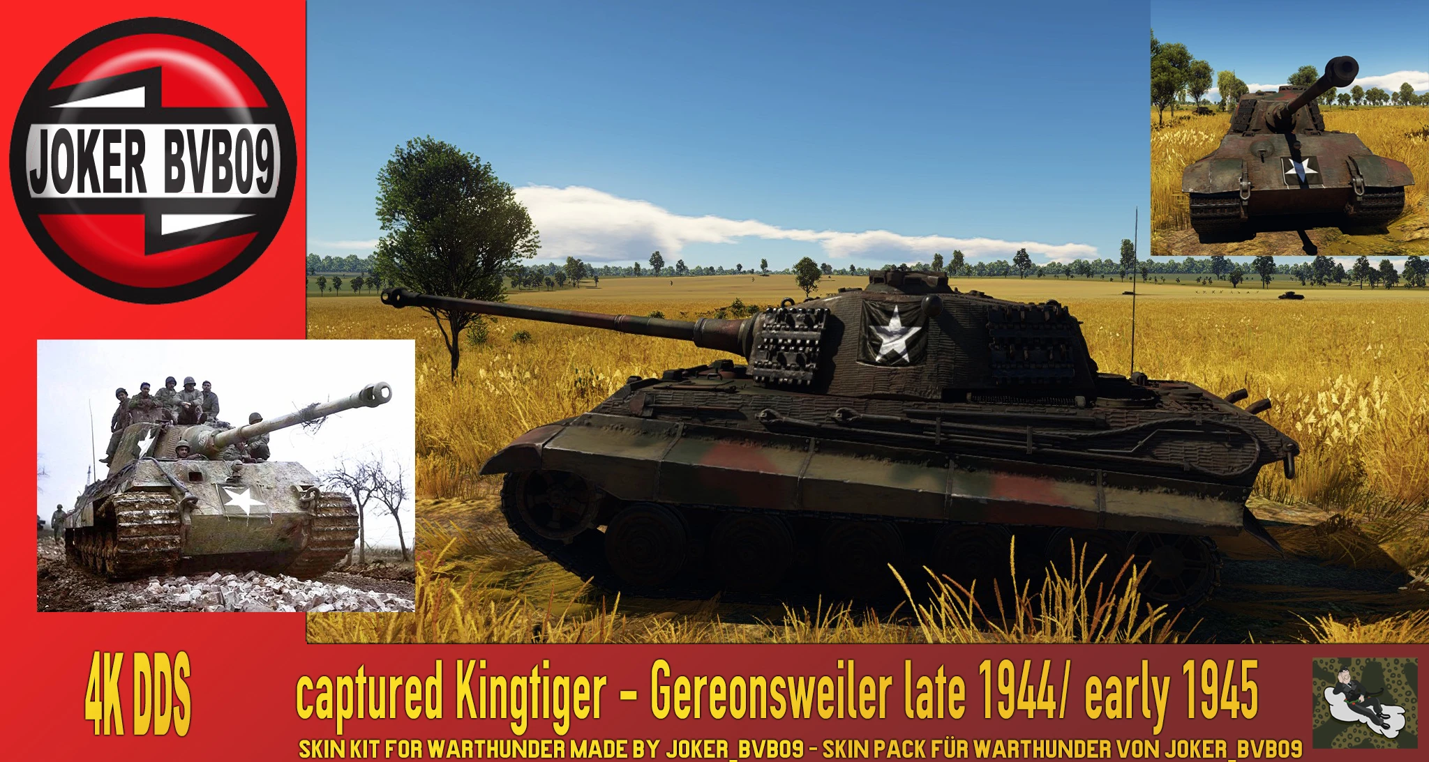 War Thunder "Tiger II H - Captured at Gereonsweiler, Germany in late 1944/ 45 in the Aachen Area"