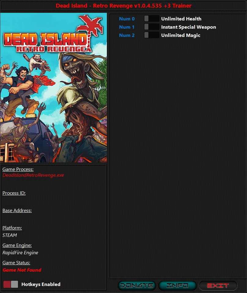 Dead Island: Retro Revenge "Трейнер +3 от iNvIcTUs oRCuS: Здоровье, оружие, магия" [1.0.4.535]