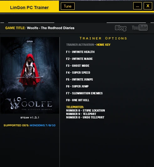 Woolfe - The Red Hood Diaries:Трейнер/Trainer (+10) [1.3.01] {LinGon}