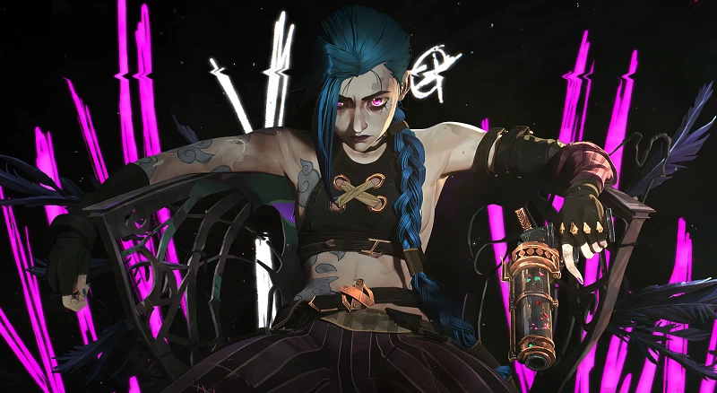 Косплей на Джинкс из сериала "Аркейн"