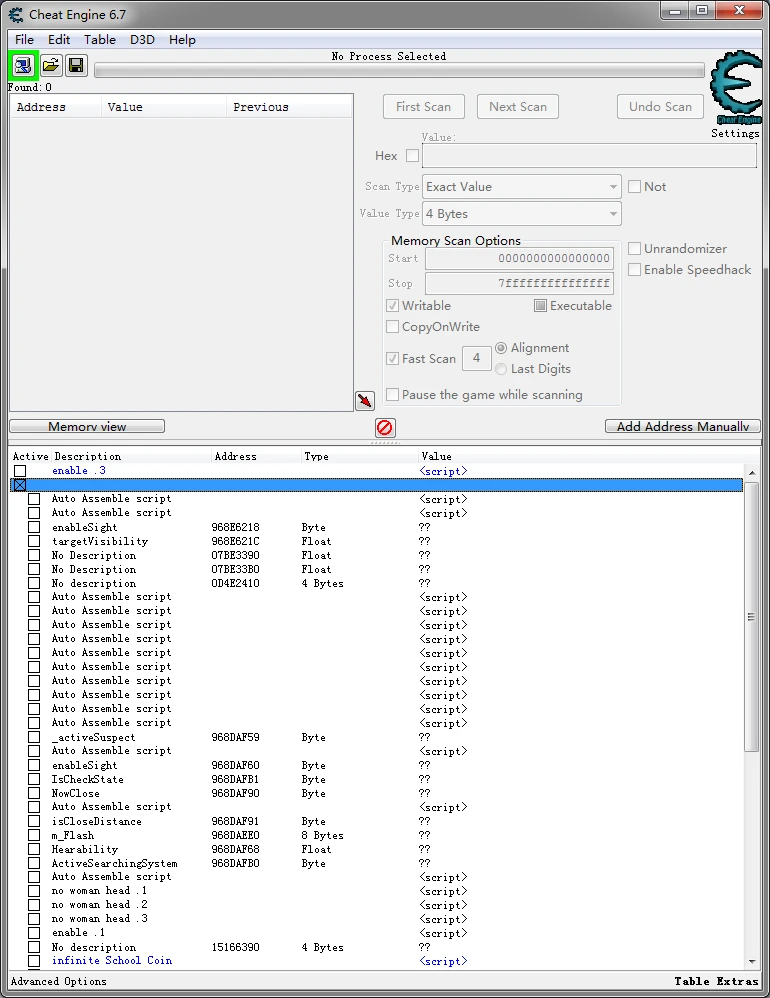 White Day: A Labyrinth Named School: Таблица для Cheat Engine [Update5] {Cielos}