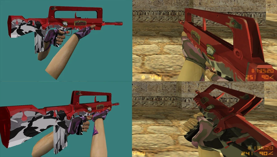 Counter-Strike "FAMAS Blood Diamond stickers для CS 1.6"