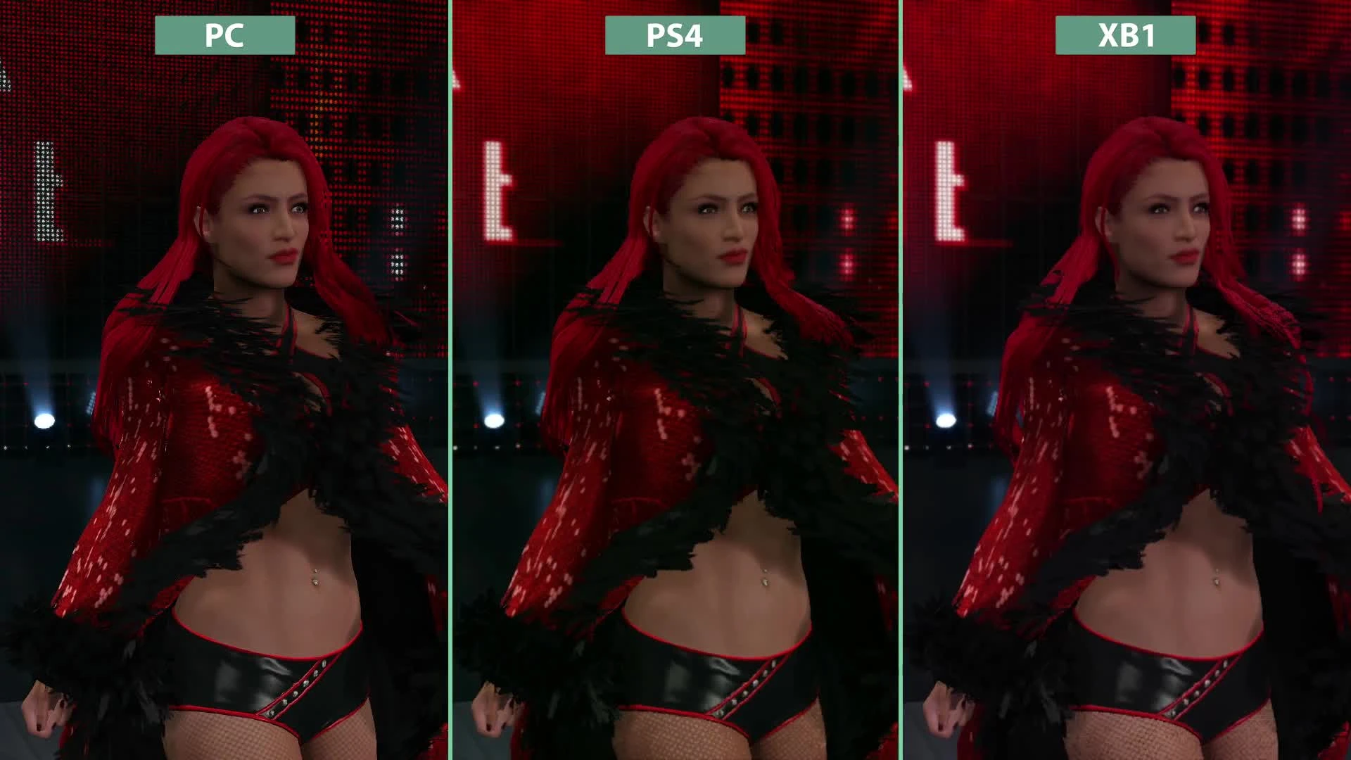 WWE 2K17 - Сравнение графики PC vs. PS4 vs. Xbox One (Candyland)