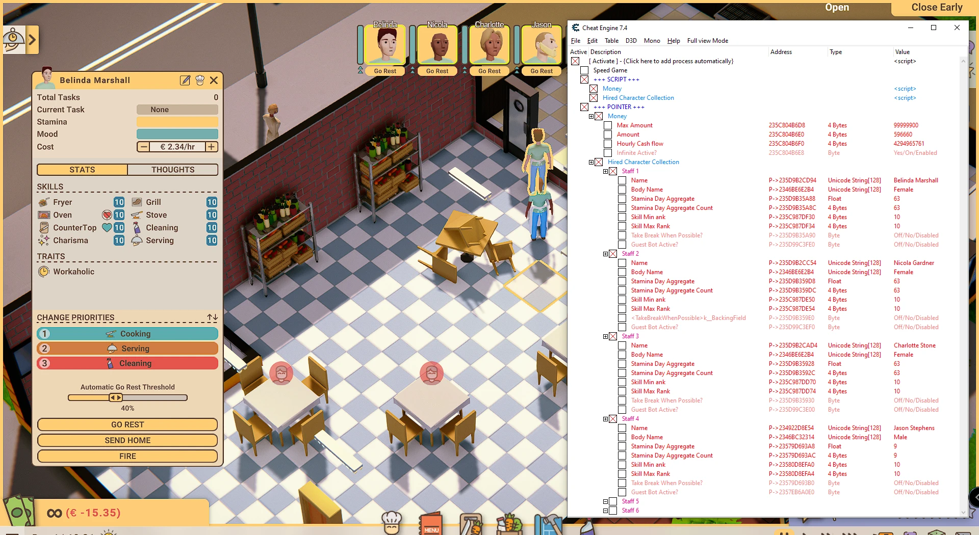 Recipe for Disaster "Таблица для Cheat Engine" [0.7.0:2104b] {ReskyAW}