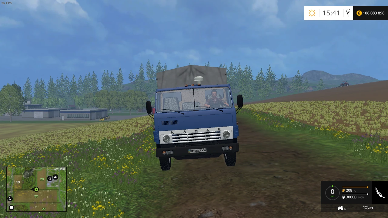 Farming Simulator 15 "КамАЗ 5320 + прицеп"