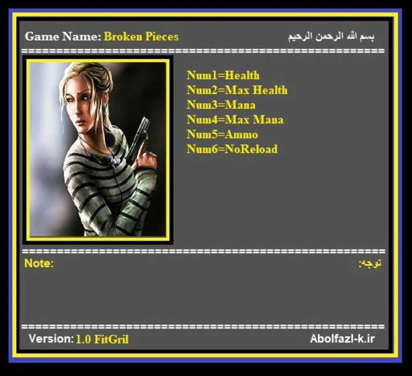 Broken Pieces "Трейнер +6" [1.0] {Abolfazl.k}