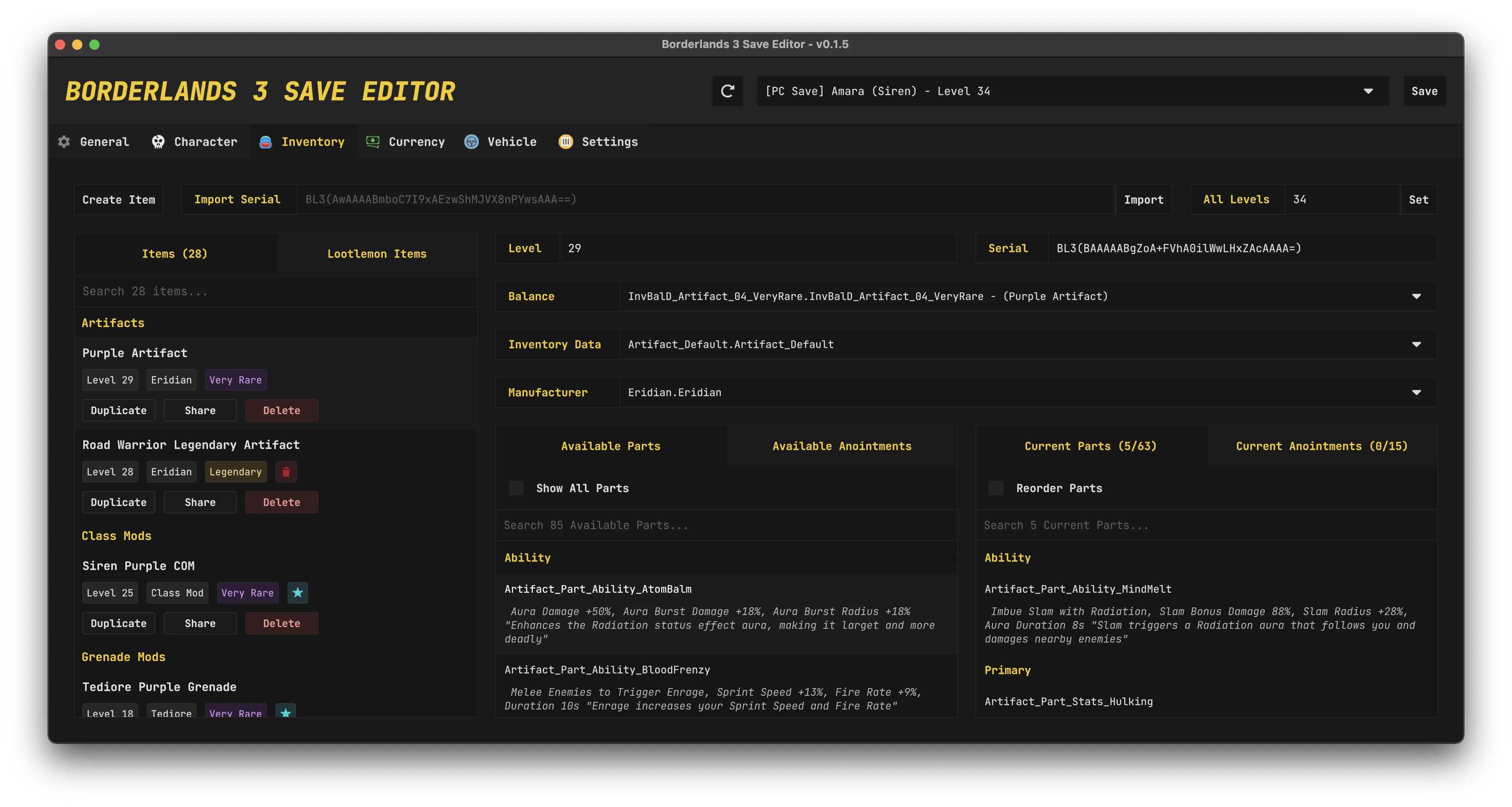 Borderlands 3: Редактор Сохранений / Save Editor [0.1.6] {ZakisM}