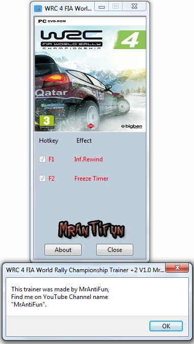 WRC ~ FIA World Rally Championship 4: Трейнер/Trainer (+2) [1.0] {MrAntiFun}