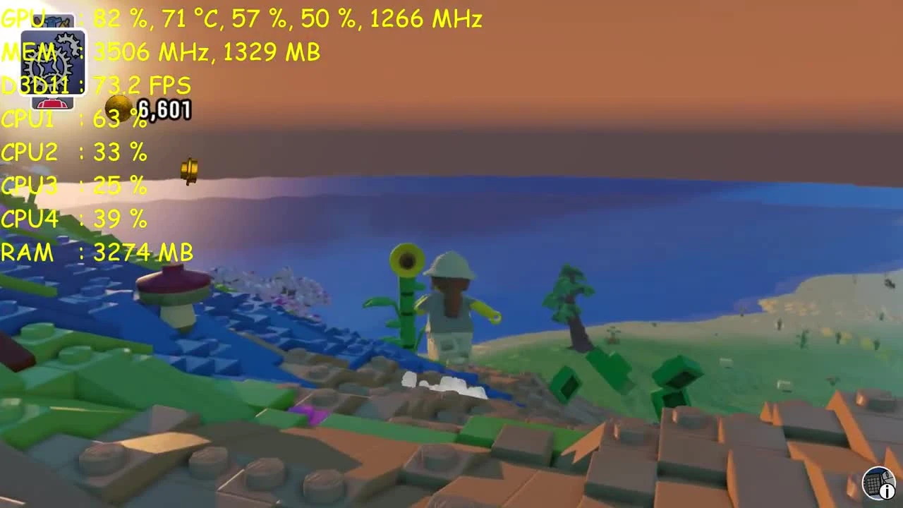 LEGO Worlds "Тест производительности GTX 970 NON-OC - 1080p High Settings"