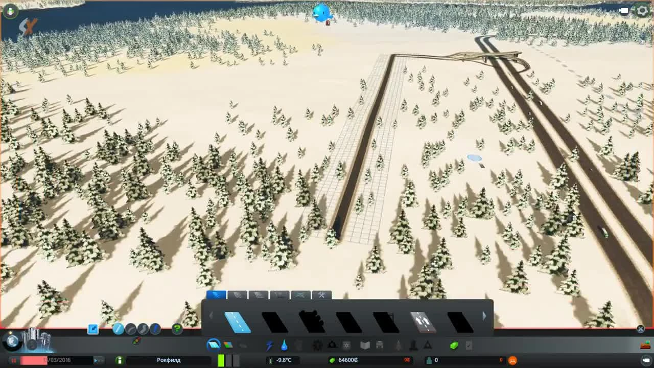 Зима в Простоквашино - ч1 Cities:Skylines Snowfall