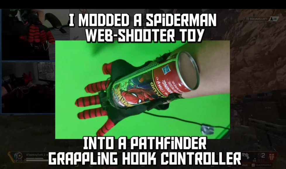 Энтузиаст создал необычный контроллер для игры за Pathfinder в Apex Legends