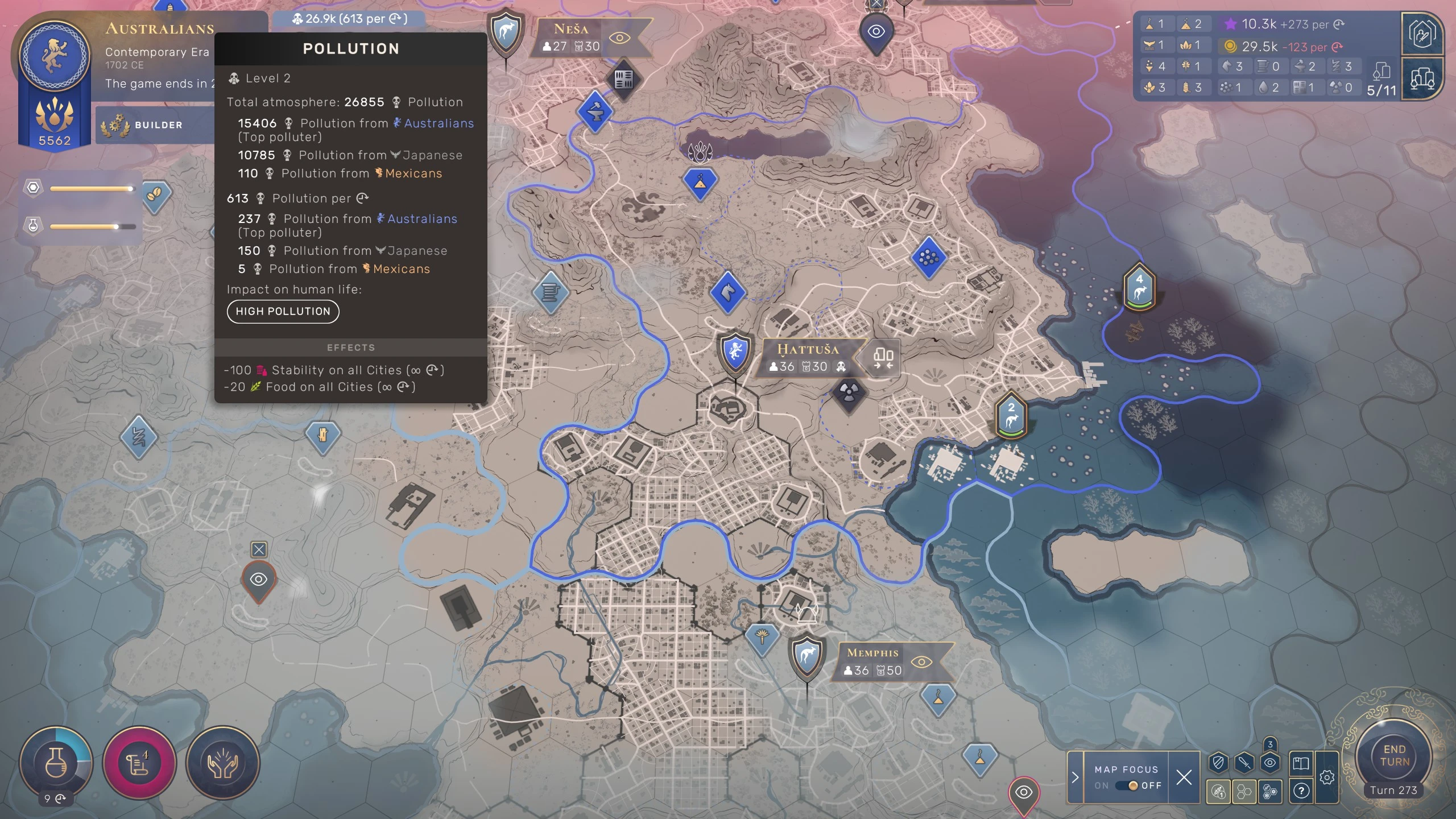 Humankind "Загрязнение отключено"