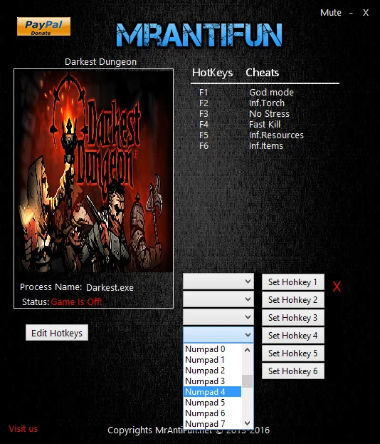 Darkest Dungeon: Трейнер/Trainer (+6) [Build 24787] {MrAntiFun}