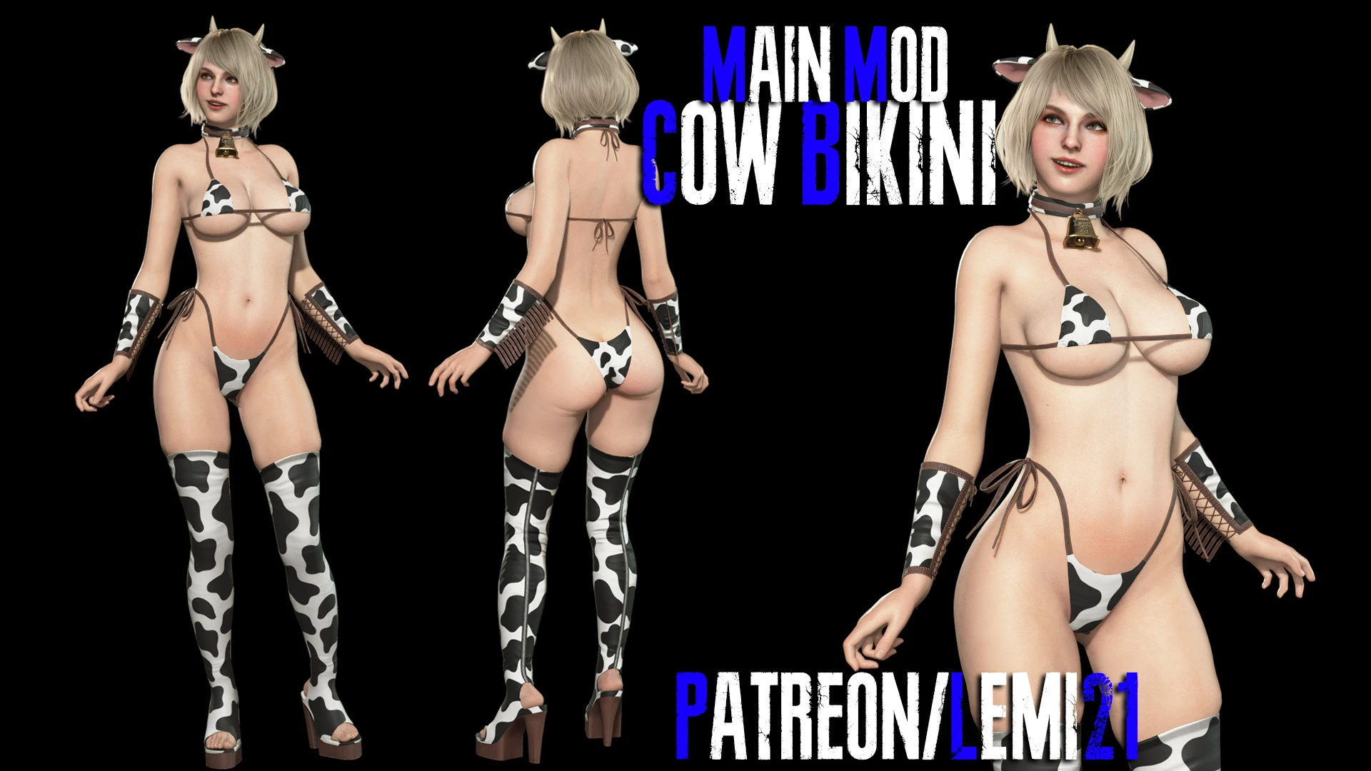 Resident Evil 4 Remake "Эшли сексуальная бурёнка" {Aqua}