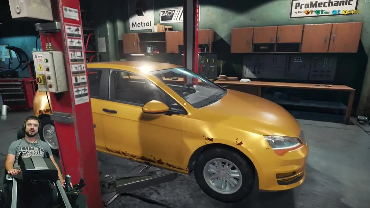 Механик Соний (рукожоп) ковыряет гольф в Car Mechanic Simulator 2018