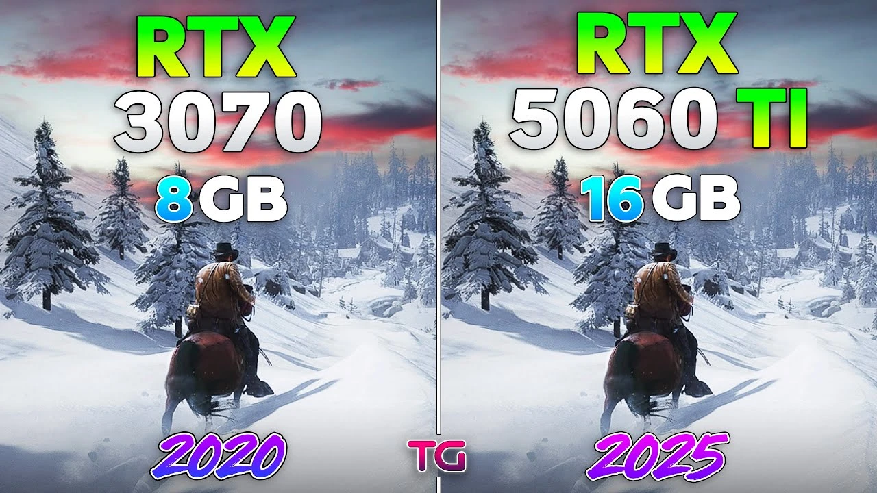 Велика ли разница? GeForce RTX 5060 Ti на 16 ГБ сравнили с GeForce RTX 3070 в 2K