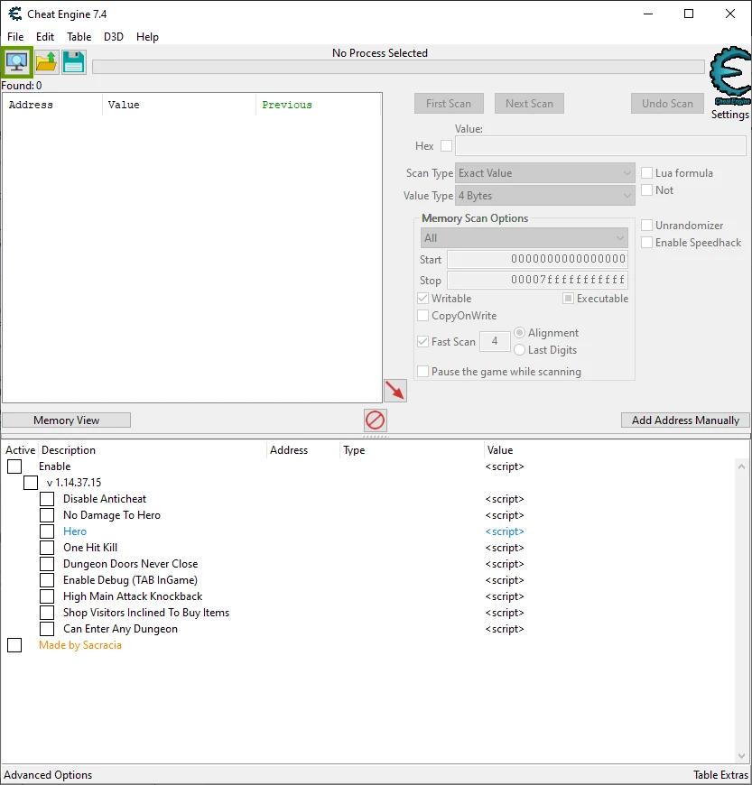 Moonlighter "Таблица для Cheat Engine" [UPD: 25.03.2023] {Sacracia}