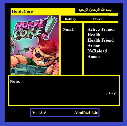 HordeCore "Трейнер +5" [1.09] {Abolfazl.k}