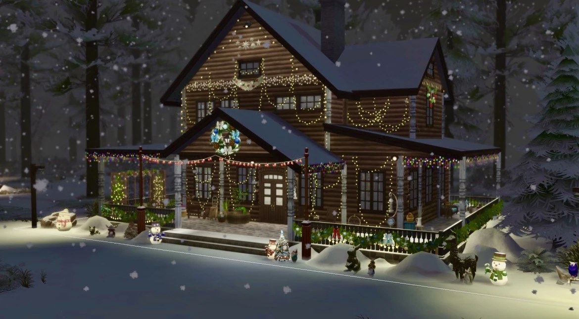 The Sims 4 "Рождественский дом в лесу"