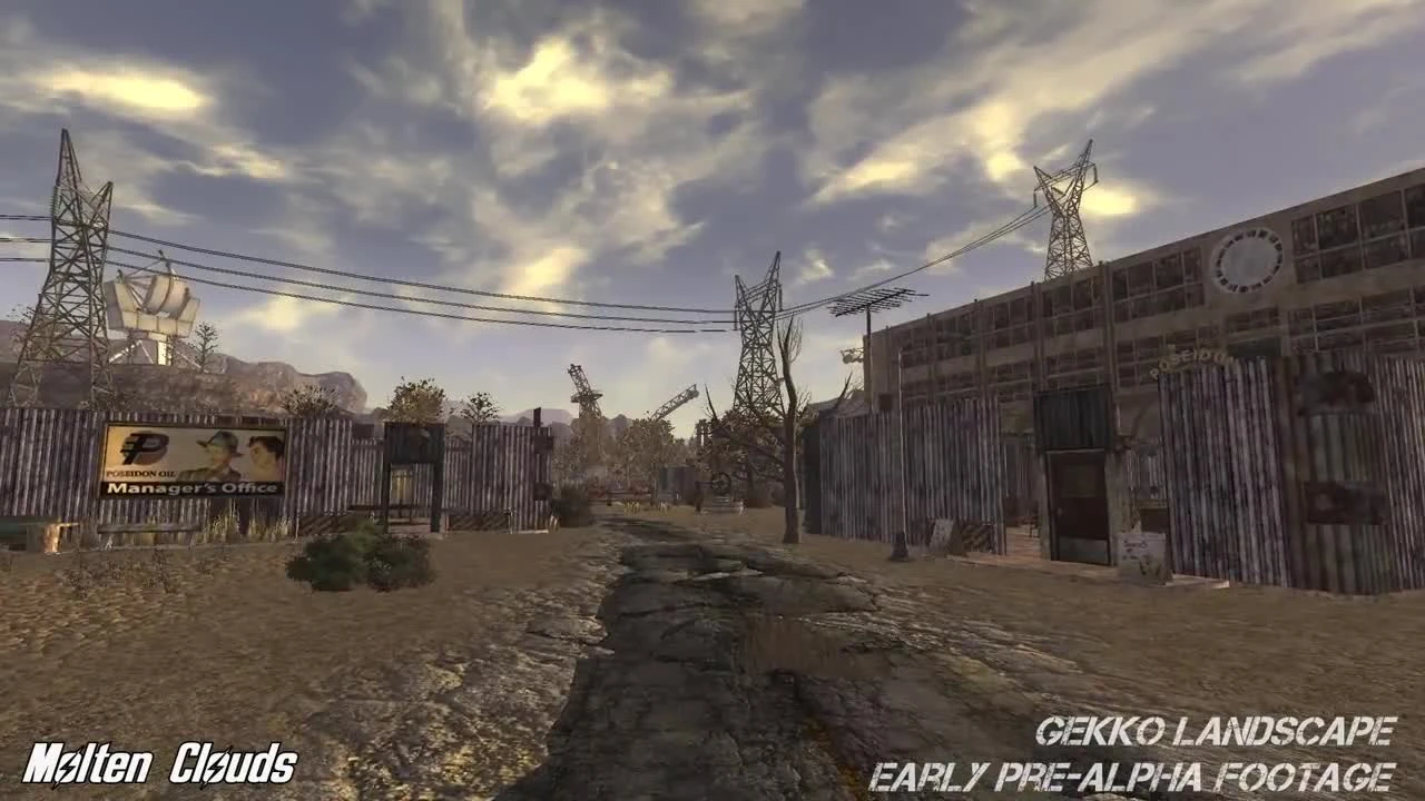 Ремейк Fallout 2. Окрестности Гекко. Ранняя Пре-Альфа [Molten Clouds]