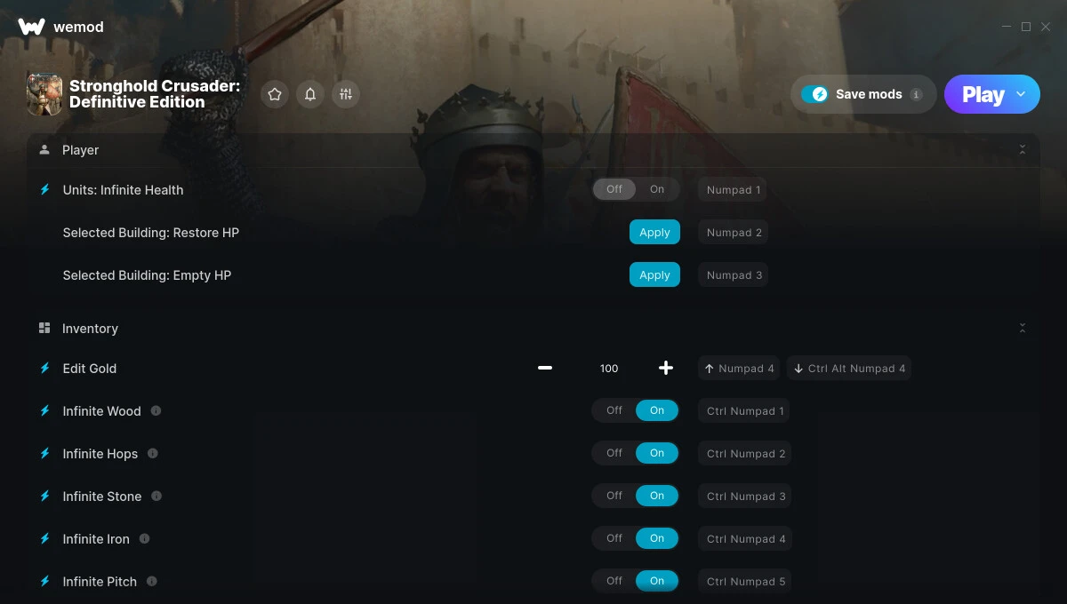 Stronghold Crusader: Definitive Edition "Трейнер +26" [UPD: 27.07.2025] {FLiNG / WeMod}