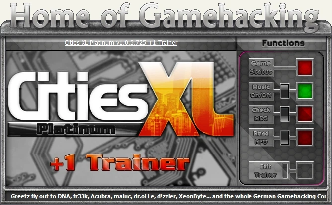 Cities XL - Platinum Edition: Трейнер/Trainer (+1: Money / Деньги) [1.0.5.725] {sILeNt heLLsCrEAm/HoG}