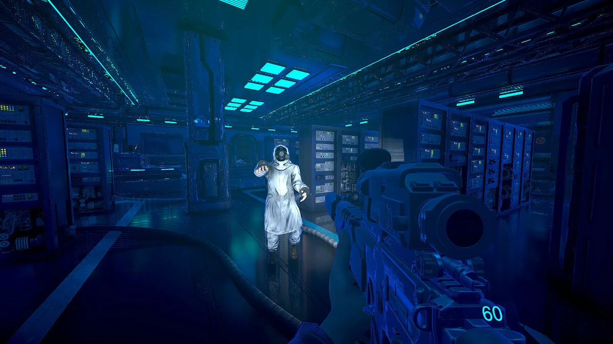 Игровой процесс зомби-шутера в киберпанк стилистике Afterlife: Killing Death